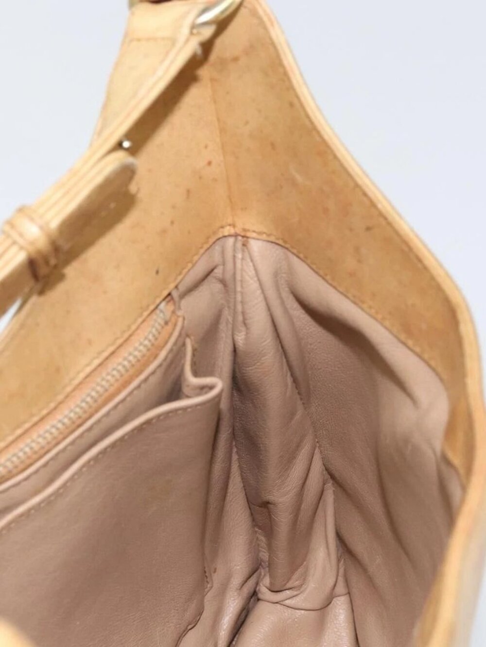 GUCCI Shoulder Bag Leather Beige Gold - Picture 11 of 16